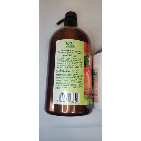Dead Sea Collection Refresh & Nourish 33.8 Oz & 16.9 Oz New Bundle Set Apple Cin - Picture 11 of 11